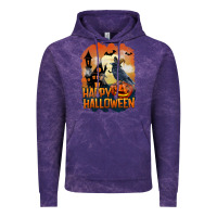 Cloud Purple Happy Halloween With Crow Vintage Hoodie - LillyAllenDesigns