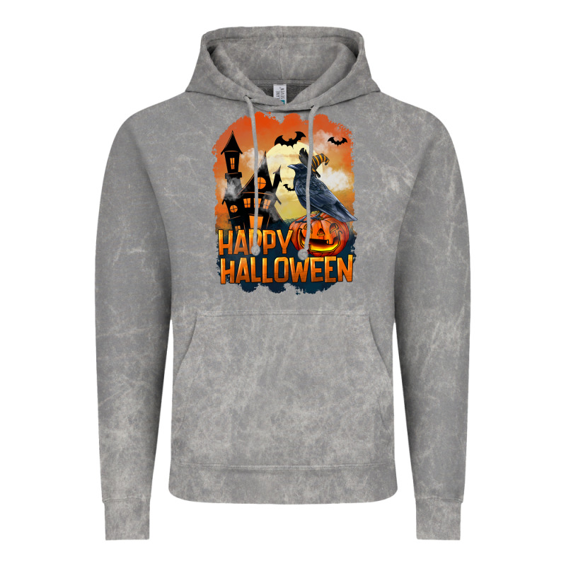 Happy Halloween With Crow Vintage Hoodie by LillyAllenDesigns | Teevron