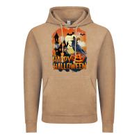 Vintage Coffee Happy Halloween With Crow Vintage Hoodie - LillyAllenDesigns