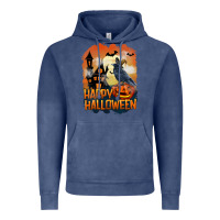 Vintage Denim Happy Halloween With Crow Vintage Hoodie - LillyAllenDesigns