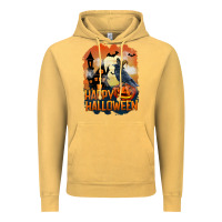 Vintage Mustard Happy Halloween With Crow Vintage Hoodie - LillyAllenDesigns