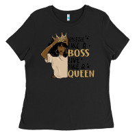 Hustle Like A Boss Live Like A Queen Ladies Tee | Teevron