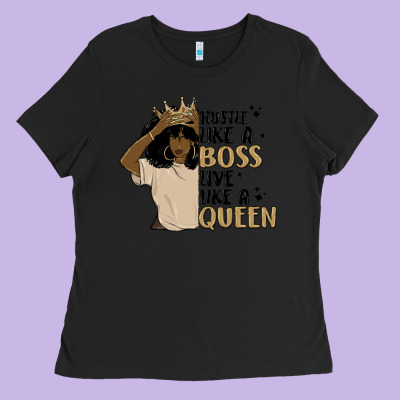 Hustle Like A Boss Live Like A Queen Ladies Tee Designed By Maliassmallbusiness