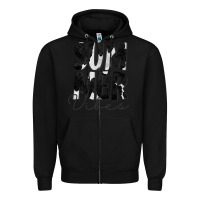 Black Summer Vibes Black White Cowhide Zipper Hoodie - CowCowDesign