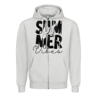 Dove Grey Summer Vibes Black White Cowhide Zipper Hoodie - CowCowDesign