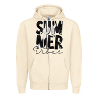 Sandshell Summer Vibes Black White Cowhide Zipper Hoodie - CowCowDesign