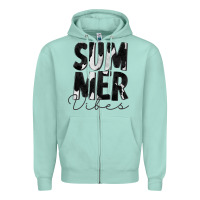 Seafoam Summer Vibes Black White Cowhide Zipper Hoodie - CowCowDesign
