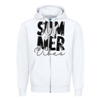 White Summer Vibes Black White Cowhide Zipper Hoodie - CowCowDesign