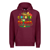 Burgundy Cinco de drinko Premium Hoodie - FaDigitalArtStudio