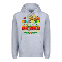 Heather Grey Cinco de drinko Premium Hoodie - FaDigitalArtStudio