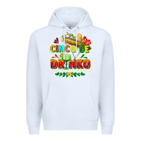 White Cinco de drinko Premium Hoodie - FaDigitalArtStudio