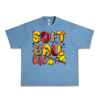 Pebble Blue softball life Urban Heavy Tee - Artiststas