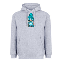 Heather Grey winter gnome with snowflake Heavyweight Hoodie - BundleAndBundleShop