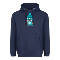 Navy winter gnome with snowflake Heavyweight Hoodie - BundleAndBundleShop