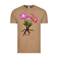 Vintage Coffee Bitterroot Flower Illustrations Vintage Tee - LillyAllenDesigns