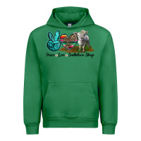 Emerald Peace Love Southdown Sheep Urban Hoodie - LillyAllenDesigns