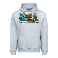 Heather Grey Peace Love Southdown Sheep Urban Hoodie - LillyAllenDesigns