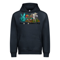 Navy Peace Love Southdown Sheep Urban Hoodie - LillyAllenDesigns