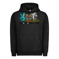 Pigment Black Peace Love Southdown Sheep Urban Hoodie - LillyAllenDesigns