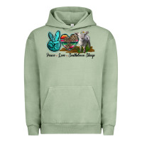 Pigment Oil Green Peace Love Southdown Sheep Urban Hoodie - LillyAllenDesigns