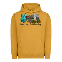 Pigment Peanut Butter Peace Love Southdown Sheep Urban Hoodie - LillyAllenDesigns