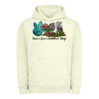 Pigment Pistachio Peace Love Southdown Sheep Urban Hoodie - LillyAllenDesigns
