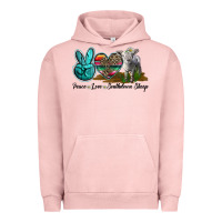 Pigment Salmon Peace Love Southdown Sheep Urban Hoodie - LillyAllenDesigns