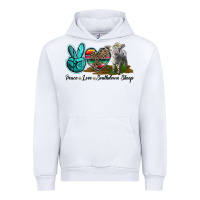 White Peace Love Southdown Sheep Urban Hoodie - LillyAllenDesigns