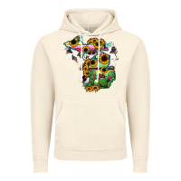 Vintage Artic Cowhide Michigan map Vintage Hoodie - RanaPortraitStore