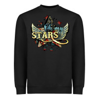 Black Oh my stars America wings 4th of july Heavyweight Sweatshirt - HowdyJamesFarm