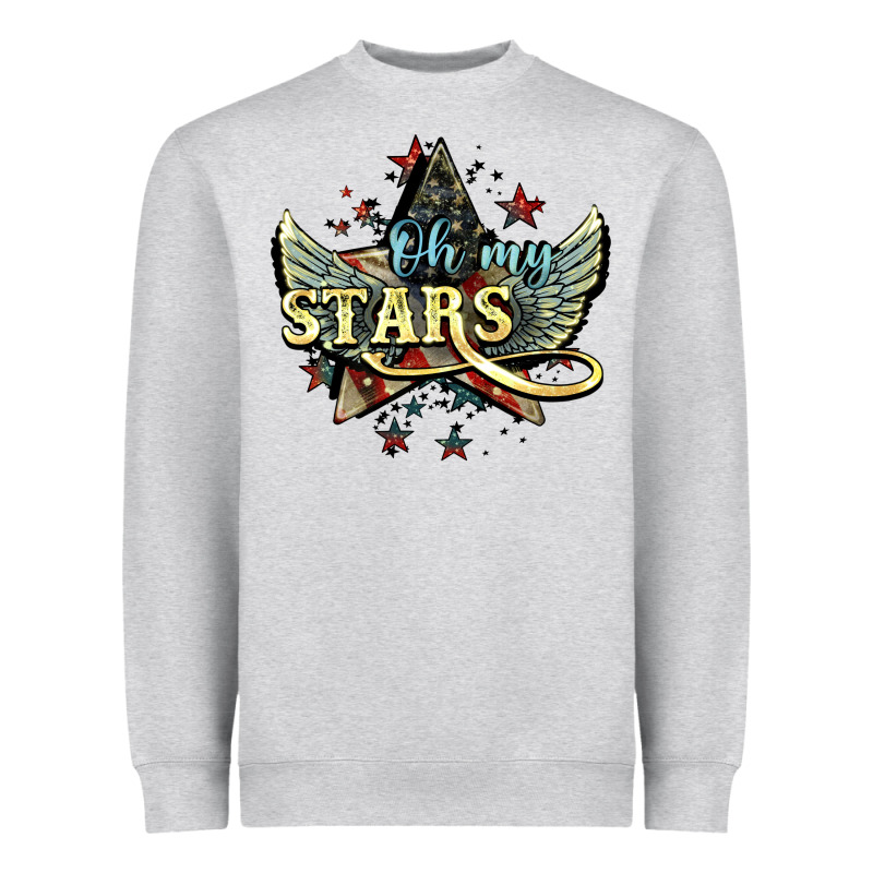 Oh My Stars America Wings 4th Of July Heavyweight Sweatshirt by HowdyJamesFarm | Teevron