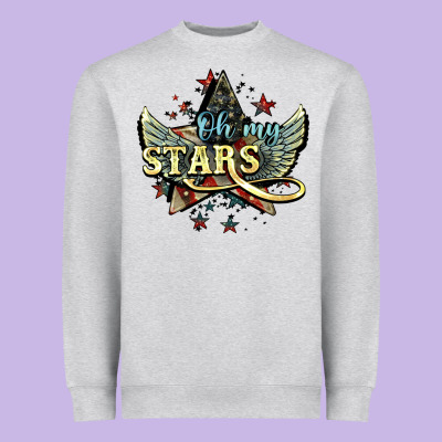 Oh My Stars America Wings 4th Of July Heavyweight Sweatshirt Designed By Howdyjamesfarm