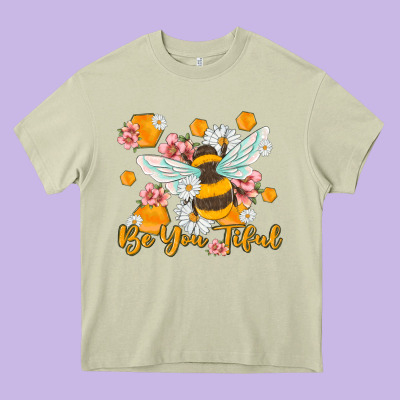 Be You Tiful Heavy Core Tee Designed By Maliassmallbusiness