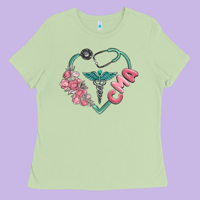 Cma  Heart Ladies Tee Designed By Maliassmallbusiness
