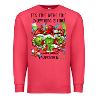 Cardinal it's fine we're fine everythıng is fine! nursecre Premium Sweatshirt - FaDigitalArtStudio