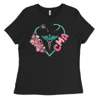 Black cma  heart Ladies Tee - MaliasSmallBusiness