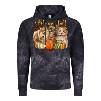 Cloud Black welcome fall with dogs Vintage Hoodie - LillyAllenDesigns