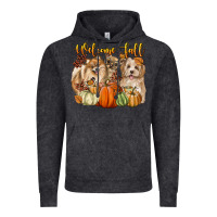 Vintage Black welcome fall with dogs Vintage Hoodie - LillyAllenDesigns