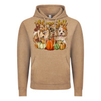Vintage Coffee welcome fall with dogs Vintage Hoodie - LillyAllenDesigns