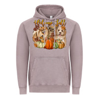 Vintage Zinc welcome fall with dogs Vintage Hoodie - LillyAllenDesigns
