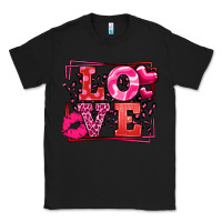 Black Love Valentine's Day leopard frame Classic Tee - LillyAllenDesigns