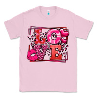 Bubblegum Pink Love Valentine's Day leopard frame Classic Tee - LillyAllenDesigns