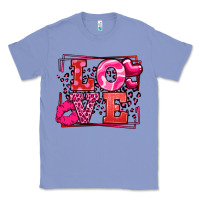 Colony Blue Love Valentine's Day leopard frame Classic Tee - LillyAllenDesigns