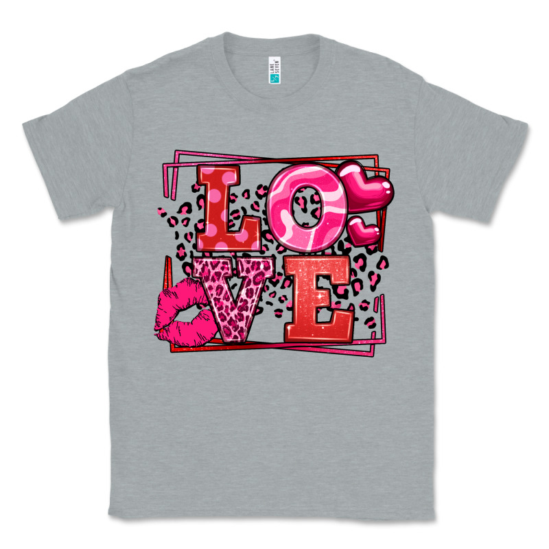 Love Valentine's Day Leopard Frame Classic Tee by LillyAllenDesigns | Teevron