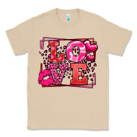 Mushroom Love Valentine's Day leopard frame Classic Tee - LillyAllenDesigns