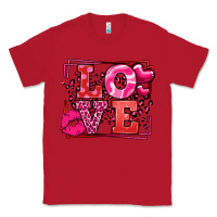 Red Love Valentine's Day leopard frame Classic Tee - LillyAllenDesigns