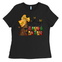 Black never understimate the power of a black woman Ladies Tee - MaliasSmallBusiness