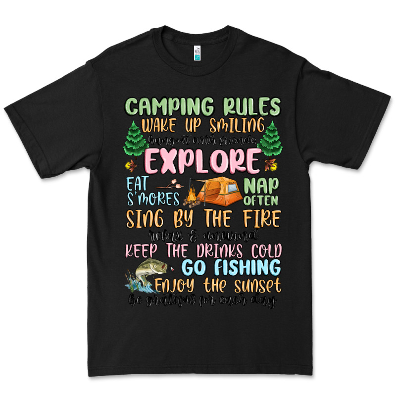 Camping Rules Premium Tee by MaliasSmallBusiness | Teevron