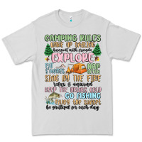 Dove Grey camping rules Premium Tee - MaliasSmallBusiness