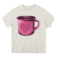 Cream Valentine's Day heart mug Heavy Core Tee - AdoDesignShop